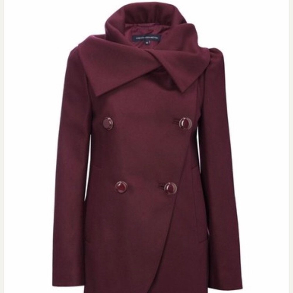 French Connection Winter Sun Wool Wrapover Coat